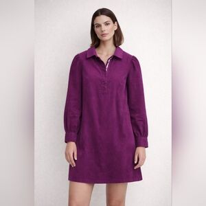 Vineyard Vines Purple Corduroy Shift Dress S
